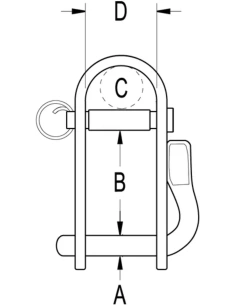 Ronstan 4.8 mm halyard shackle 2
